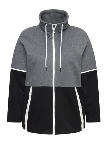 Ulla Popken Sweatjacke in schwarz
