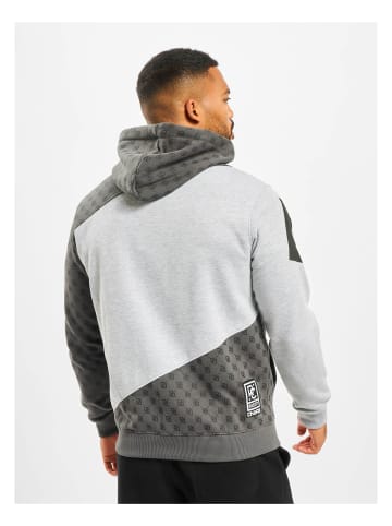 DNGRS Dangerous Zip-Kapuzenpullover in grey melange/black