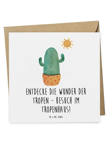 Mr. & Mrs. Panda Gutschein Karte Besuch im Tropenhaus mit Spruch in Weiß