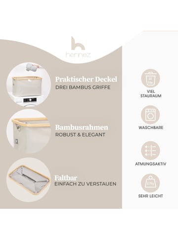 HENNEZ Aufbewahrungskorb Adrian 60l beige Creme