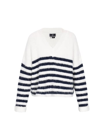 DreiMaster Maritim Women Sweater in offwhite navy