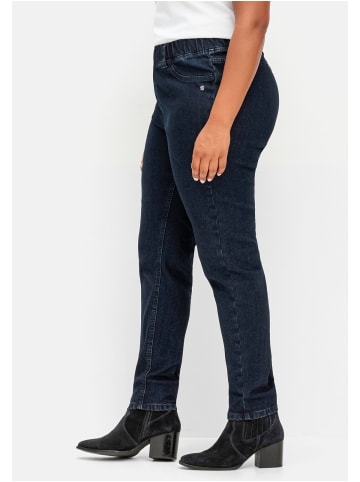 sheego Skinny Thermojeans in dark blue Denim