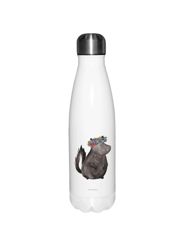 Mr. & Mrs. Panda Thermosflasche Stinktier  ohne Spruch in Weiß