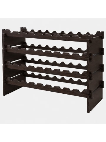 relaxdays Weinregal in Braun - (B)85 x (H)55 x (T)25,5 cm
