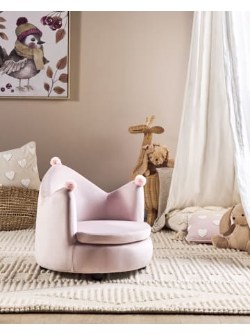 Beliani Kindersessel VEGA in Rosa/Schwarz - (W) 50 x (H) 47 x (L) 44 cm