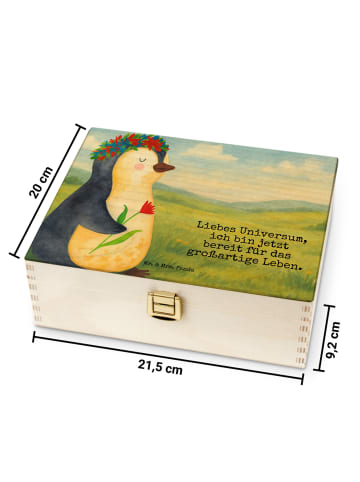 Mr. & Mrs. Panda Teebeutel Aufbewahrung Pinguin Blumen Design mi... in Weiß