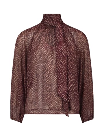 Zero  Schluppenbluse mit Print. in Grey/Brown