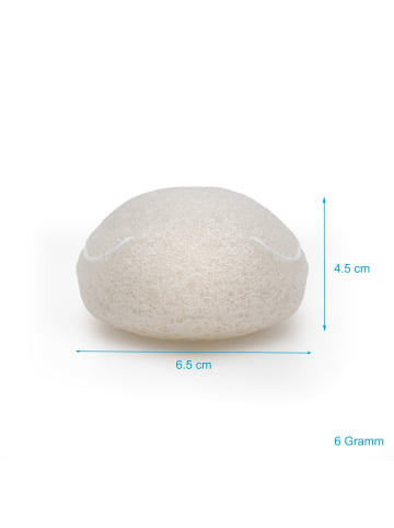 Intirilife Konjac Schwamm für Gesichtsreinigung Peeling alle Hauttypen in Weiß