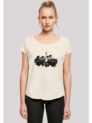 F4NT4STIC Long Cut T-Shirt Cities Collection - Berlin skyline in Whitesand