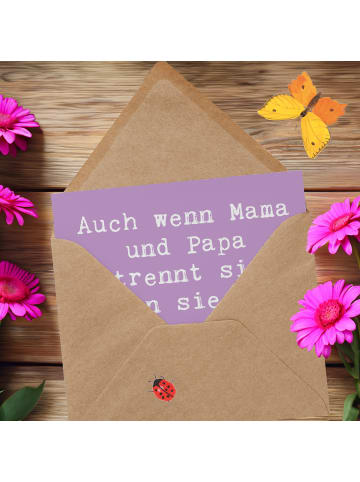 Mr. & Mrs. Panda doppelkarte Spruch Trennung von den Eltern mit ... in Lavendeltraum