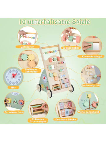 COSTWAY Baby Lauflernwagen ab 1 Jahr in Hellbraun