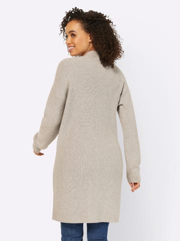 Heine Longstrickjacke in sand-meliert