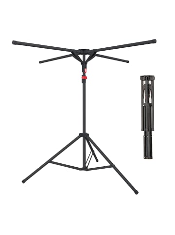 relaxdays Wäscheständer in Schwarz - (H)100-180 x Ø 125 cm