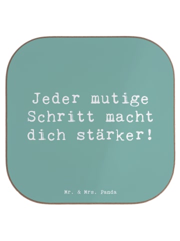 Mr. & Mrs. Panda Untersetzer für Gläser Spruch Angst überwinden ... in Meeresbrise