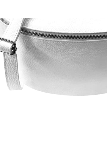 Florence Gürteltasche Leder weiß ca. 29cm