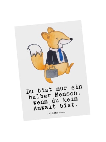 Mr. & Mrs. Panda Wanddeko Anwalt Herz mit Spruch in Weiß