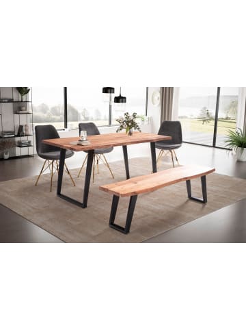 KADIMA DESIGN Esszimmertisch 120x60x76 cm Massivholz / Metall Esstisch