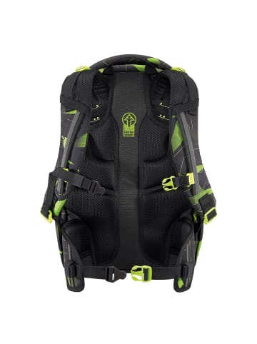 Coocazoo Schulrucksack JOKER Lime Flash in schwarz/grün