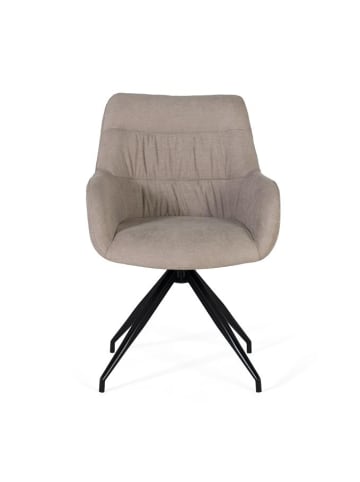 Giner y Colomer 2-er Set: Drehstühlen mit grauem Stoffbezug und Stahlbeinen in Gray