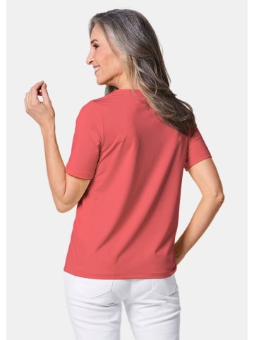 GOLDNER Shirt Gepflegtes Shirt in formstabiler Ware in koralle