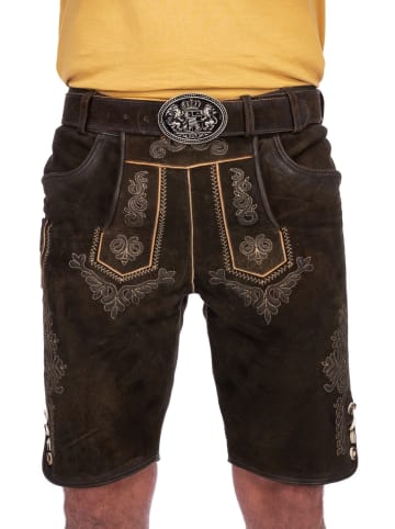 MADDOX Lederhose RONN in dunkelbraun