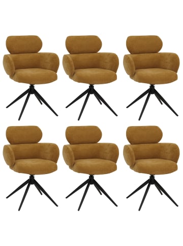 MCW 6er-Set Esszimmerstuhl O77, Senfgelb