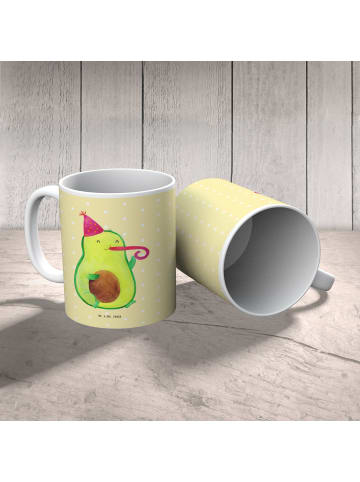 Mr. & Mrs. Panda Kindertasse Avocado Feier ohne Spruch in Gelb Pastell