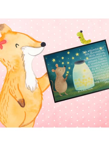 Mr. & Mrs. Panda Tischschoner Maus Sterne Design mit Spruch in Weiß