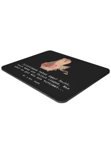 Mr. & Mrs. Panda Mouse Pad Juristin Recht mit Spruch in Schwarz