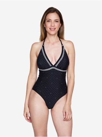 JOOP! Badeanzug Polka Dots in Black Beauty AOP