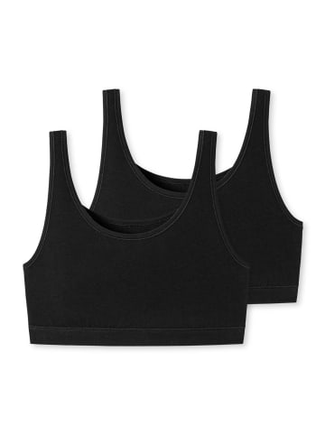 Schiesser Bustier 2er Pack in Schwarz