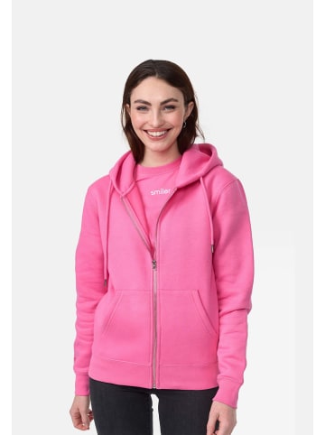 smiler. Kapuzensweatshirtjacke grin. in PINK