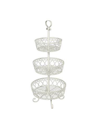 Ambiente Haus Obst/Blumen Etagere in Antikweiß  - (H) 80 cm