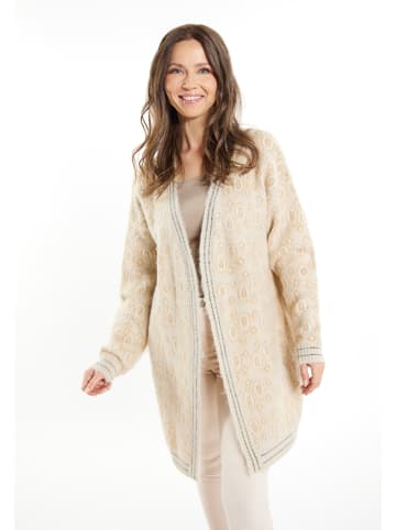 usha FESTIVAL Damen Strick Cardigan in Beige Mehrfarbig