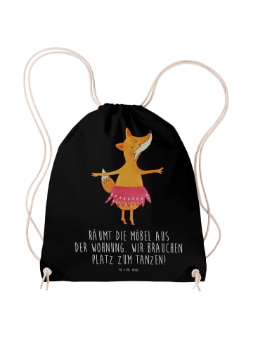 Mr. & Mrs. Panda Jutebeutel Fuchs Ballerina mit Spruch in Schwarz