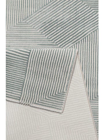 ESPRIT Kurzflorteppich Velvet Groove in grün grau