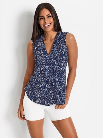 WITT WEIDEN Shirttop in marine-royalblau-bedruckt