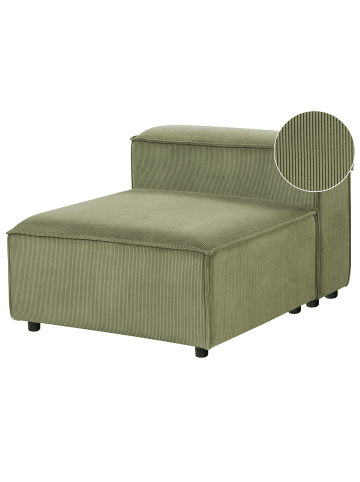 Beliani Sofaelement ARDAL in Grün/Schwarz - (W) 88 x (H) 68 x (L) 120 cm