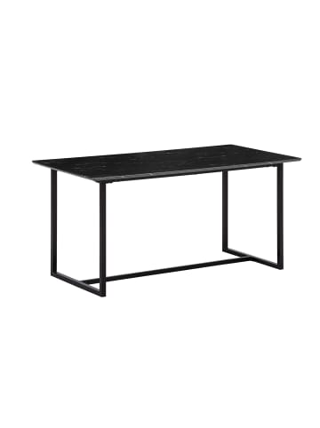 KADIMA DESIGN Esszimmertisch 120x60x76 cm Küchentisch in Marmor-Optik in Schwarz