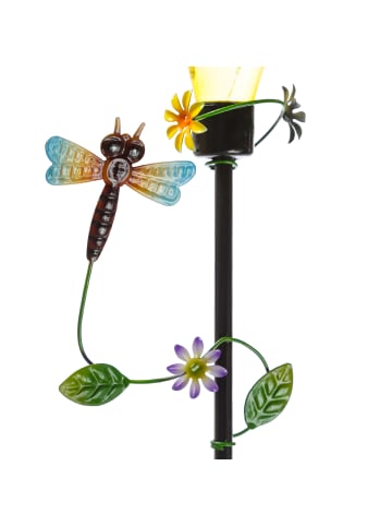 MARELIDA LED Solar Gartenstecker Libelle Deko Gartenspieß H: 84cm in bunt