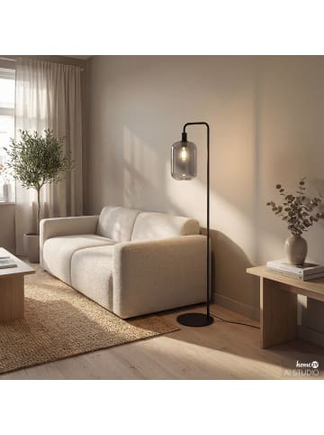home24 Stehleuchte MOME Typ B in Grau / Schwarz
