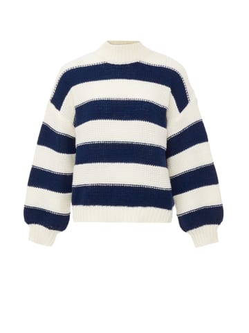 Blonda Damen Sweater in WOLLWEISS MARINE