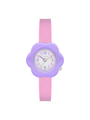 s.Oliver Armbanduhr Flower in rosa