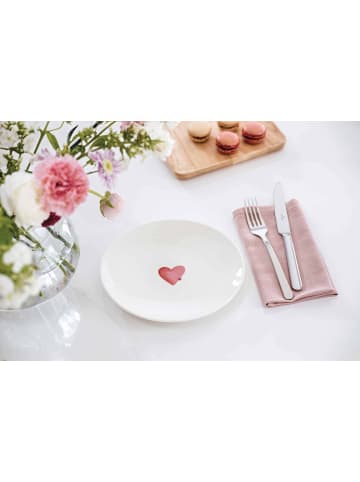 Villeroy & Boch 6er Set Frühstücksteller Sending Love With Love ø 21,2 cm weiß-rot in weiß-rot