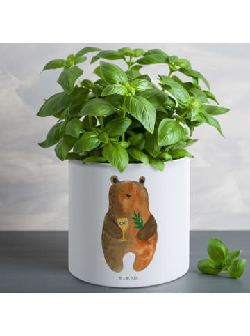 Mr. & Mrs. Panda Blumentopf Groß Bär Konfirmation ohne Spruch in Weiß