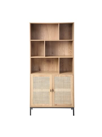 CALICOSY Bücherregal JAYA in Helles Holz - (W) 80 x (H) 175 x (L) 35 cm