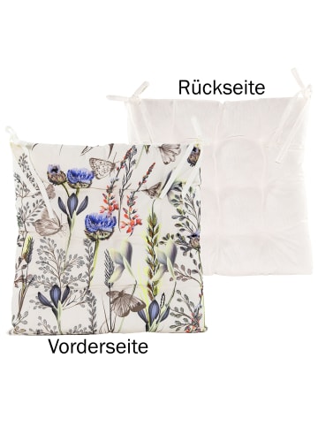 JACK Outdoor Motiv Stuhlkissen Sitzkissen 38x38cm Wasserfest Schmetterling in Lila