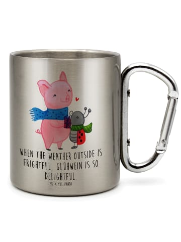 Mr. & Mrs. Panda Teetasse Glühschwein Smörle mit Spruch in Silber