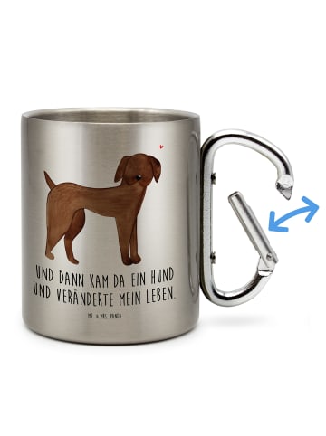 Mr. & Mrs. Panda Campingtasse Hund Dogge mit Spruch in Silber