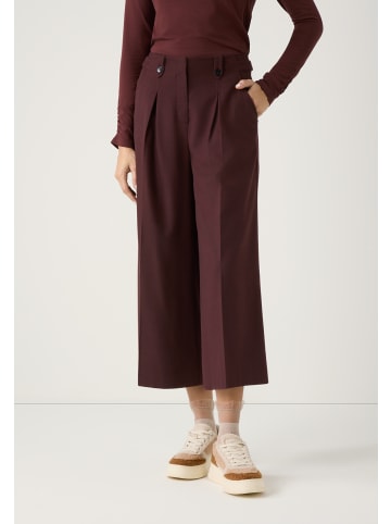 More & More weite Culotte, verkürzte Form in raisin brown